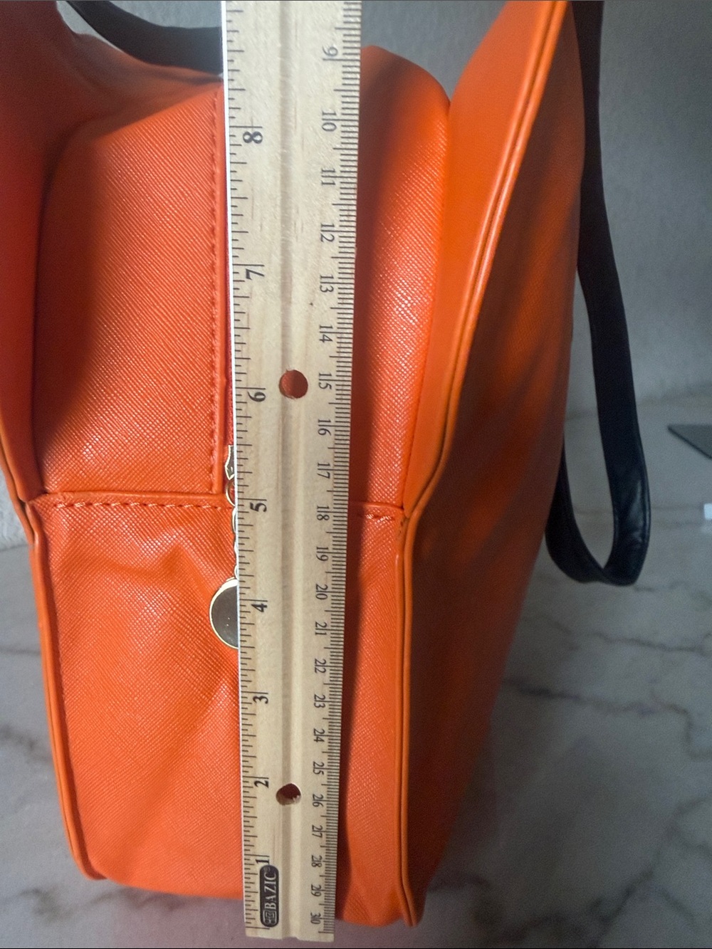 Orange Jack-O’-Lantern Vegan Leather Halloween Tote Bag-NWT!! - Picture 9 of 11